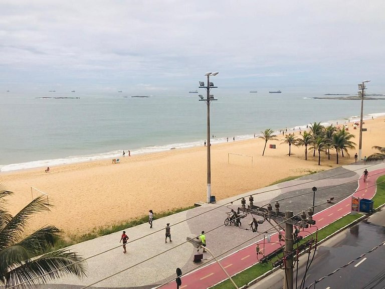 Vista para o mar na Praia da Costa|2 Qtos+ piscina