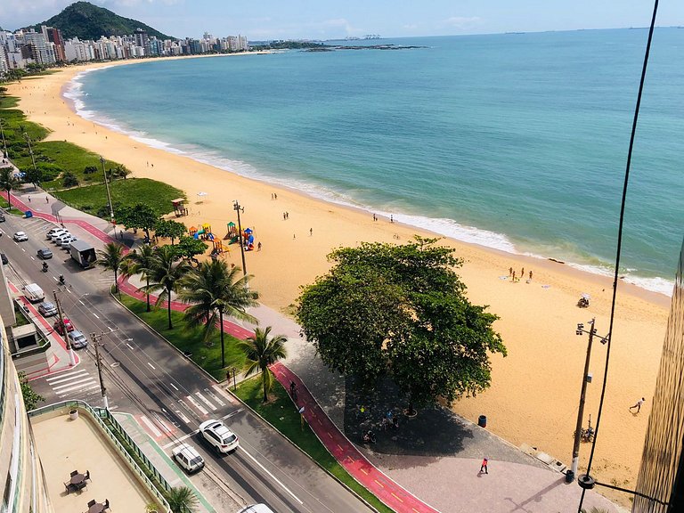 Vista para o mar na Praia da Costa|2 Qtos+ piscina