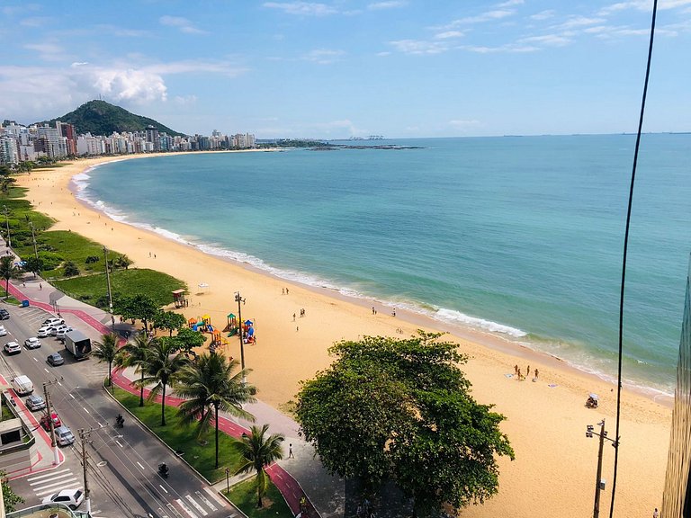 Vista para o mar na Praia da Costa|2 Qtos+ piscina