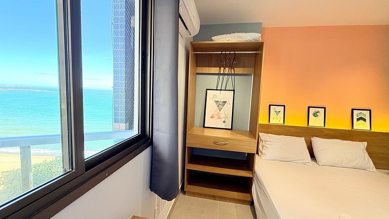 Vista para o mar na Praia da Costa|2 Qtos+piscina83D