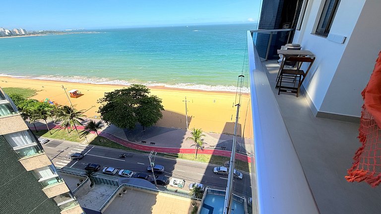 Vista para o mar na Praia da Costa|2 Qtos+ piscina