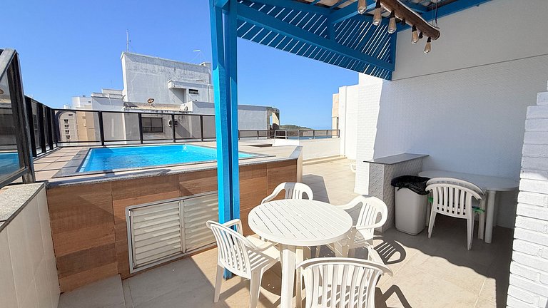 Cobertura Duplex Frente Mar c/ Piscina