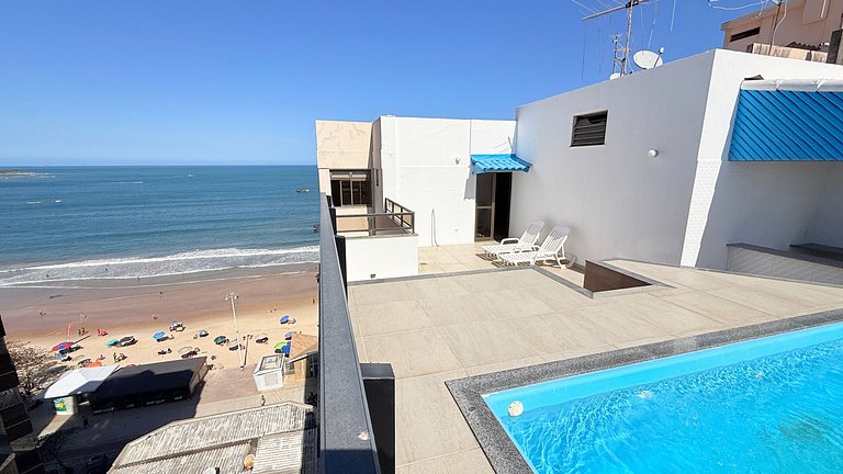 Cobertura Duplex Frente Mar c/ Piscina