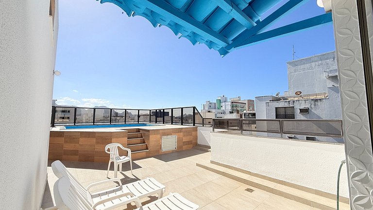 Cobertura Duplex Frente Mar c/ Piscina